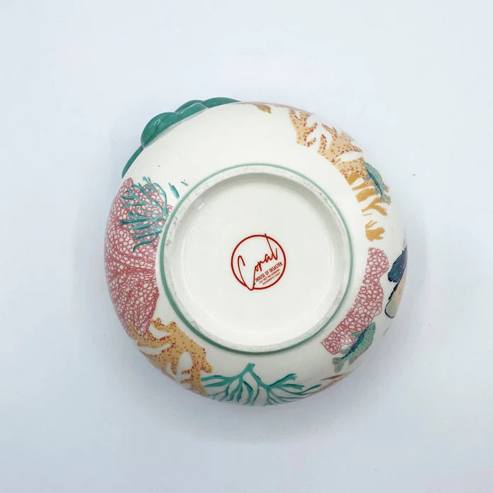 Coral Octopus Nibbles Bowl