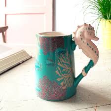 Coral Seahorse Jug