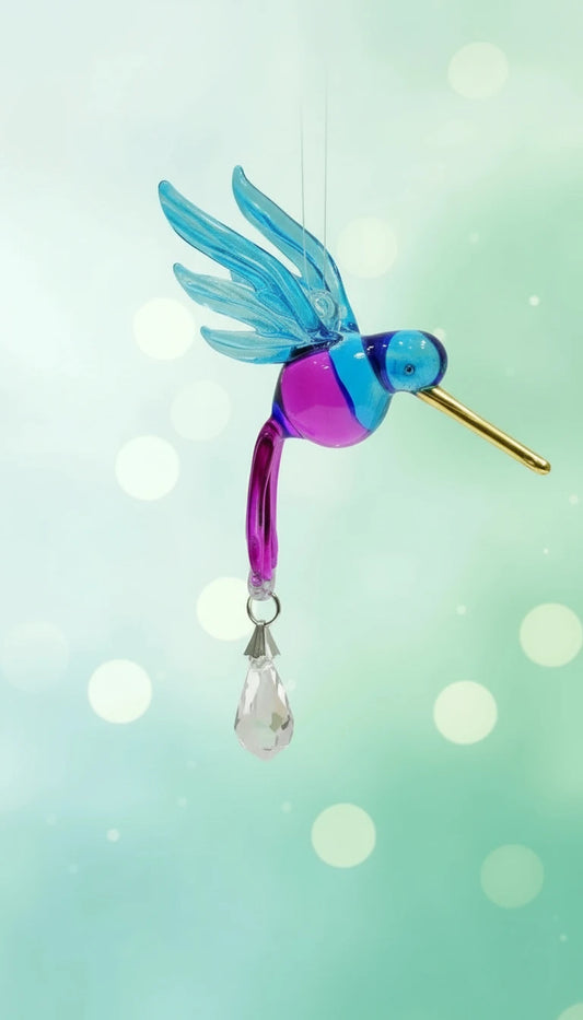 Fantasy Glass Hummingbird, Purple