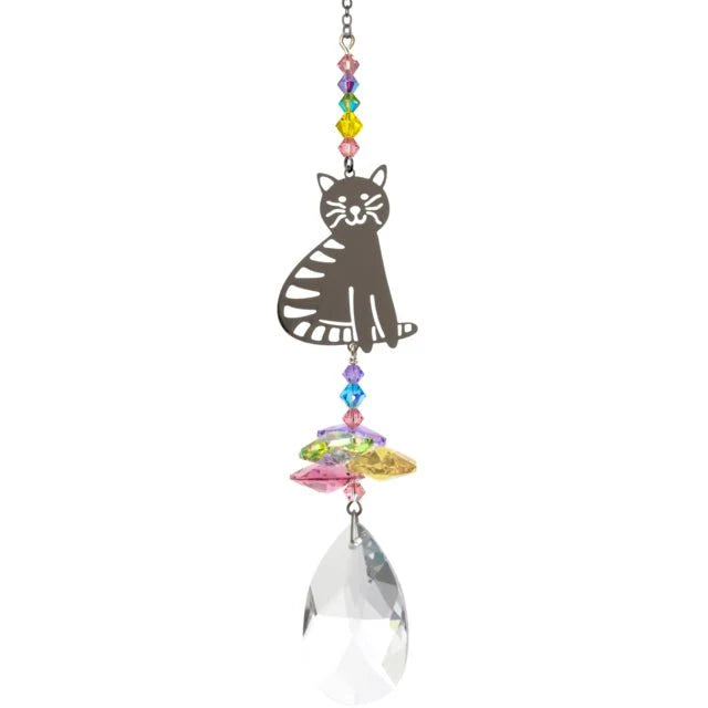 Crystal Fantasy Sitting Cat - Confetti