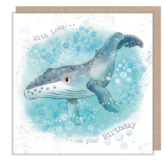 Whale Birthday Card 'By the Seashore' range