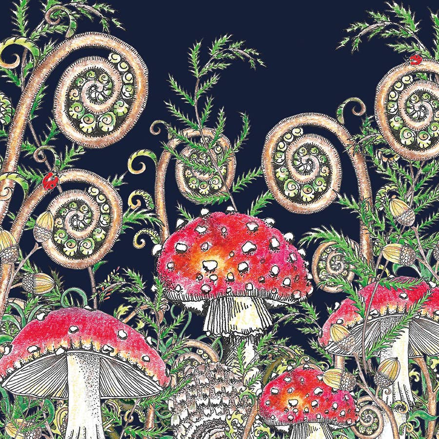 Woodland Fungi Greeting Card