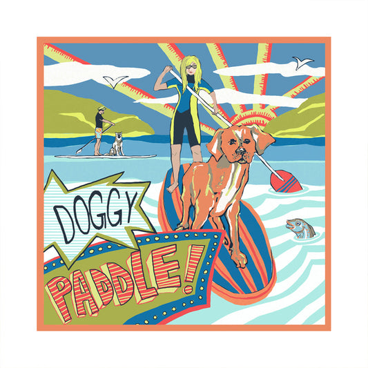 Doggy Paddle Greetings Card
