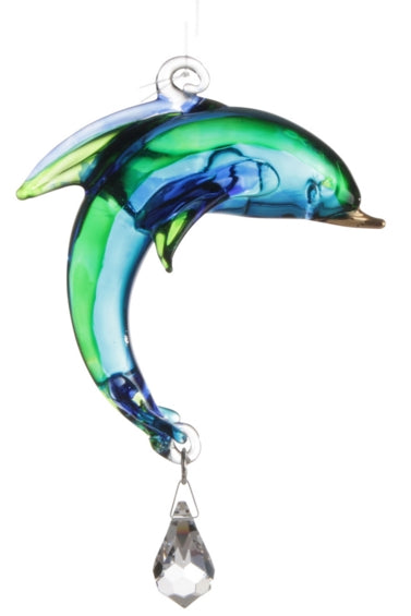 Fantasy Glass Dolphin, Aqua