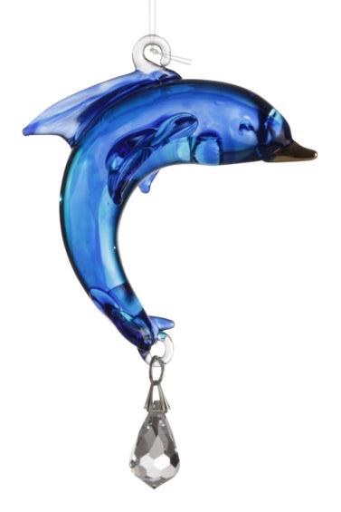 Fantasy Glass Dolphin, Sapphire