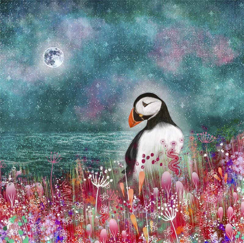 Puffin in the Mist Greeting Card