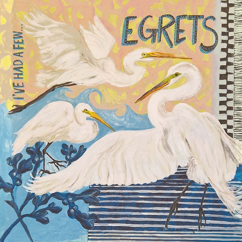 'Egrets, I've had a few....' Greetings Card