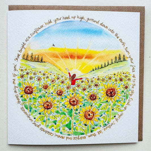 Shine Bright Nature Card by Janine Drayson