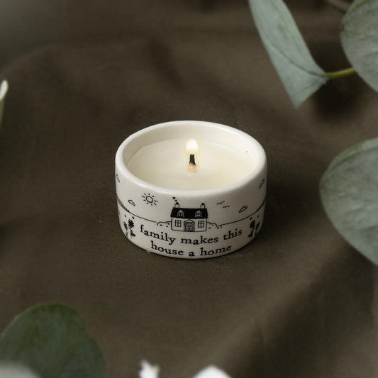 ‘Friends make this a Home’ Ceramic Tea light Holder