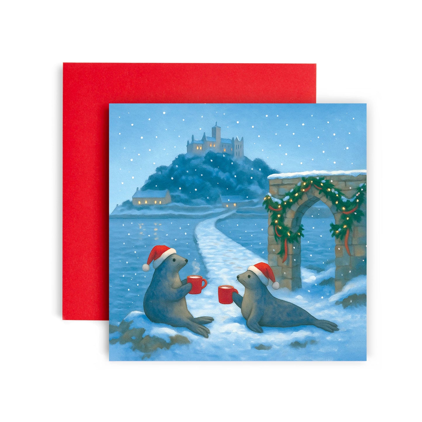 St Michael’s Mount & Seals Christmas Card