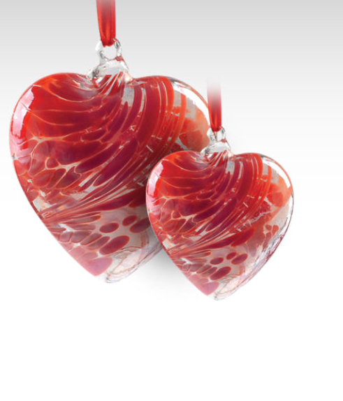 Coloured Glass Friendship Heart - 8 cm