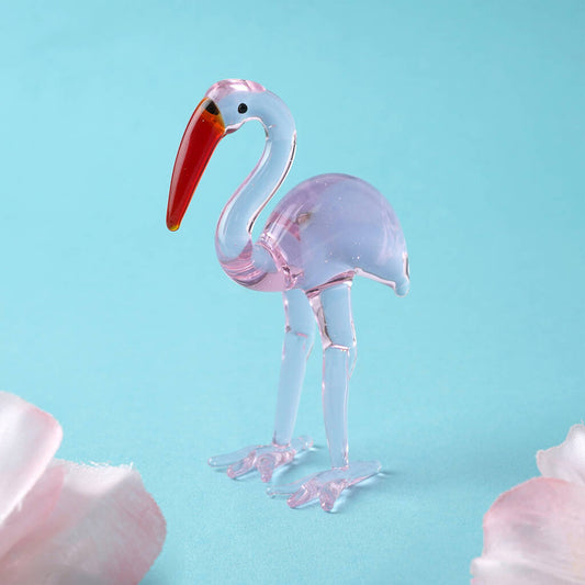 Glass Standing Flamingo