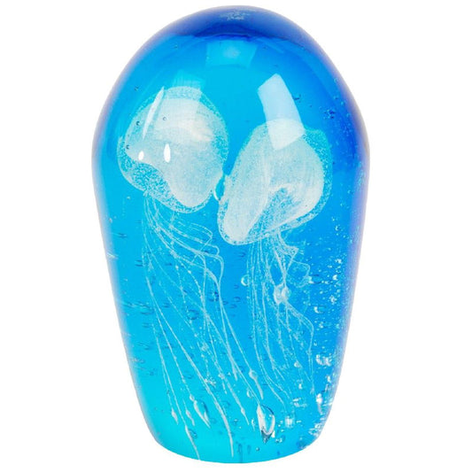Objets D'Art Glass Paperweight - Two Jellyfish