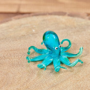 Glass Blue & Green Octopus