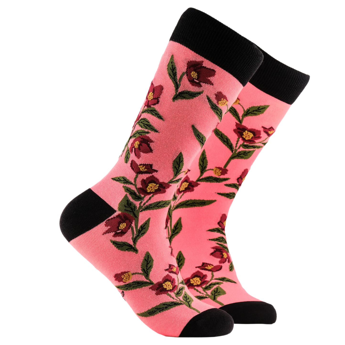 Soctopus Socks - Hellebores Floral Bamboo Socks - Size 4-8