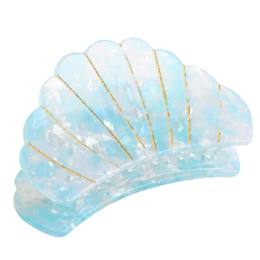 Shell Hair Claw Clip, Blue