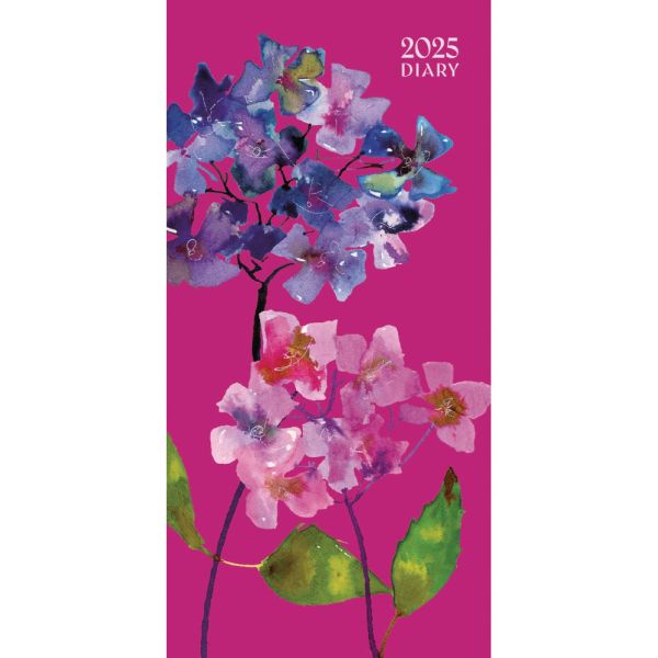 Hydrangeas Slim Diary 2025