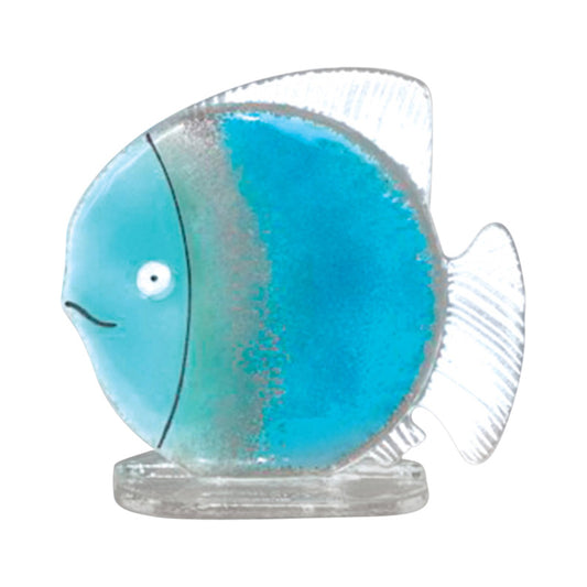 Blue Fused Glass Fish - Sea Spray