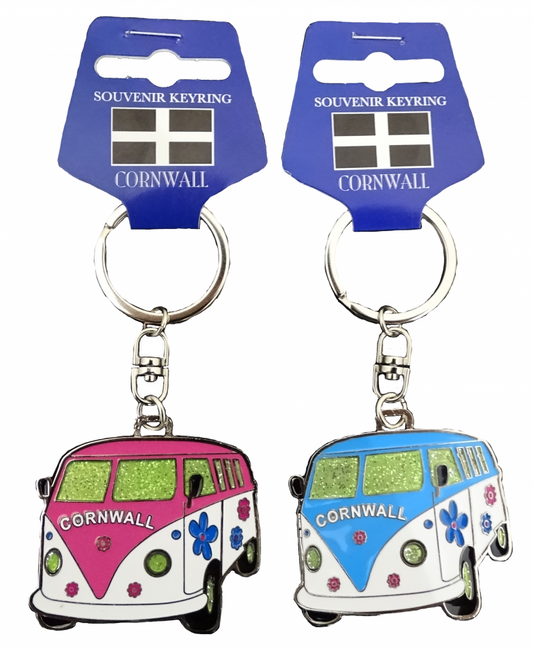 Campervan Keyring Pink/Blue