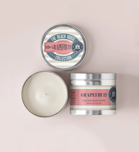 Grapefruit Scented Soy Candle Tin