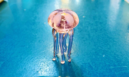 Delicate Hand Blown Glass Jelly Fish