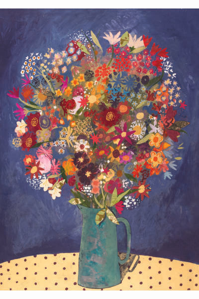 'Jug of Flowers' Greetings Card