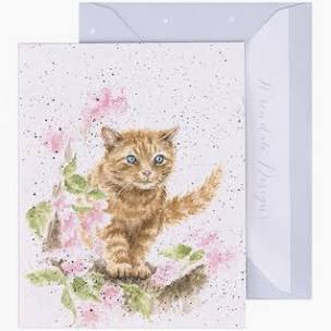 'The Marmalade Cat' Miniature Greetings Card