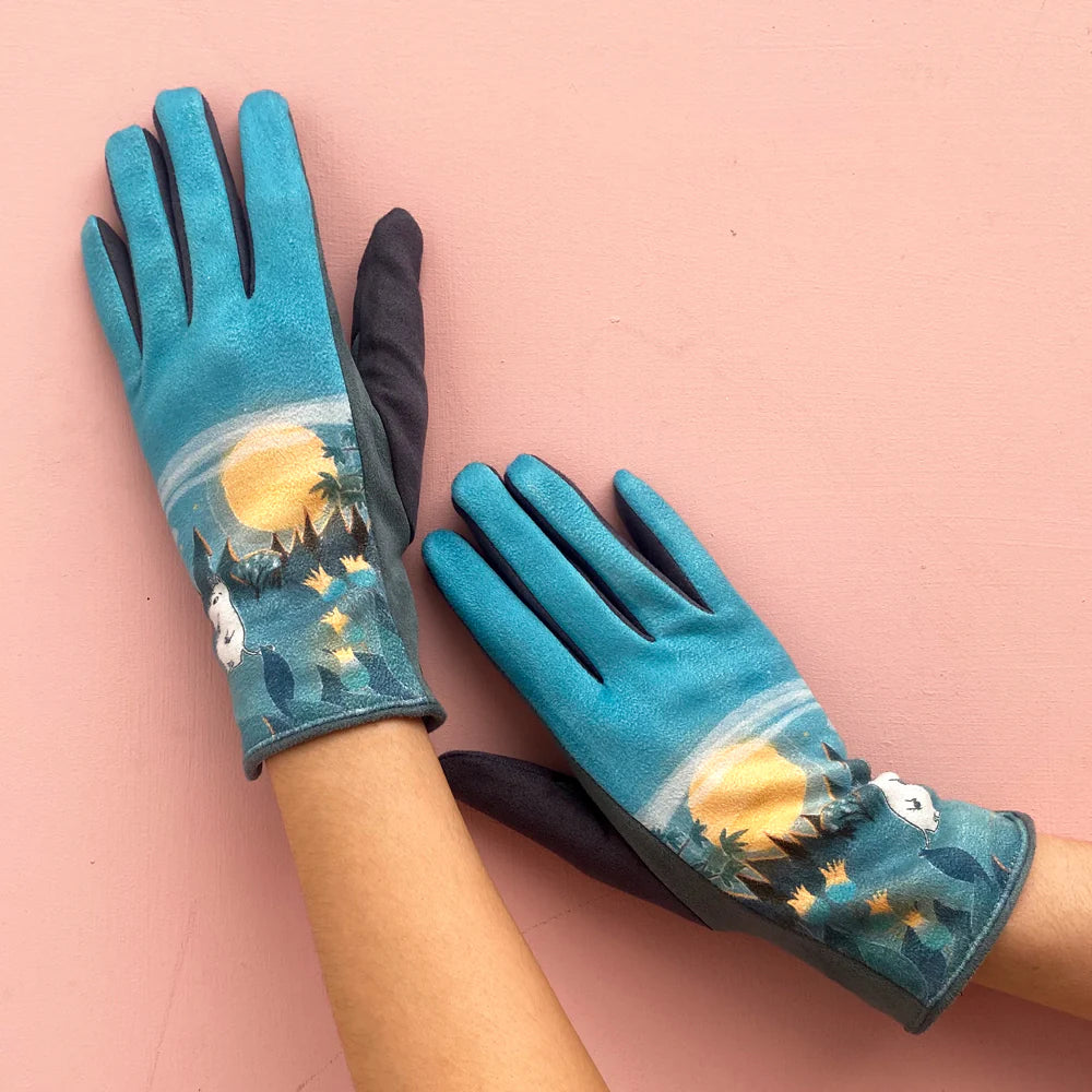 Moomin Campfire Embroidered Gloves