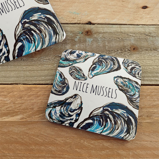 'Nice Mussels' Coaster