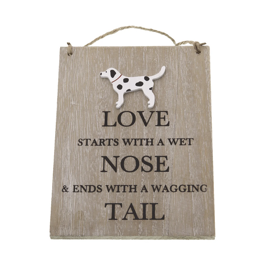 We Nose Wooden Heart Shape Sign