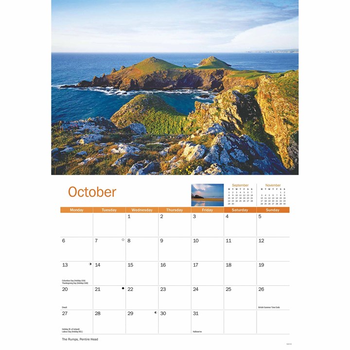 North Cornwall, A4 Calendar 2025