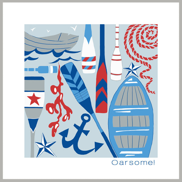 Oarsome Greetings Card