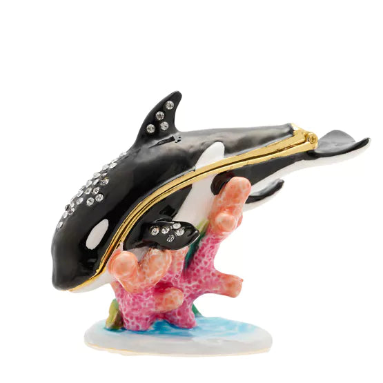 Mother and Baby Orca Whale Treasured Trinket Box