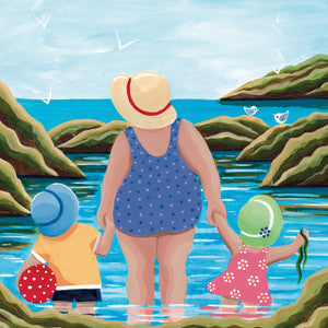 Paddling Pools Greetings Card by Nikky Corker