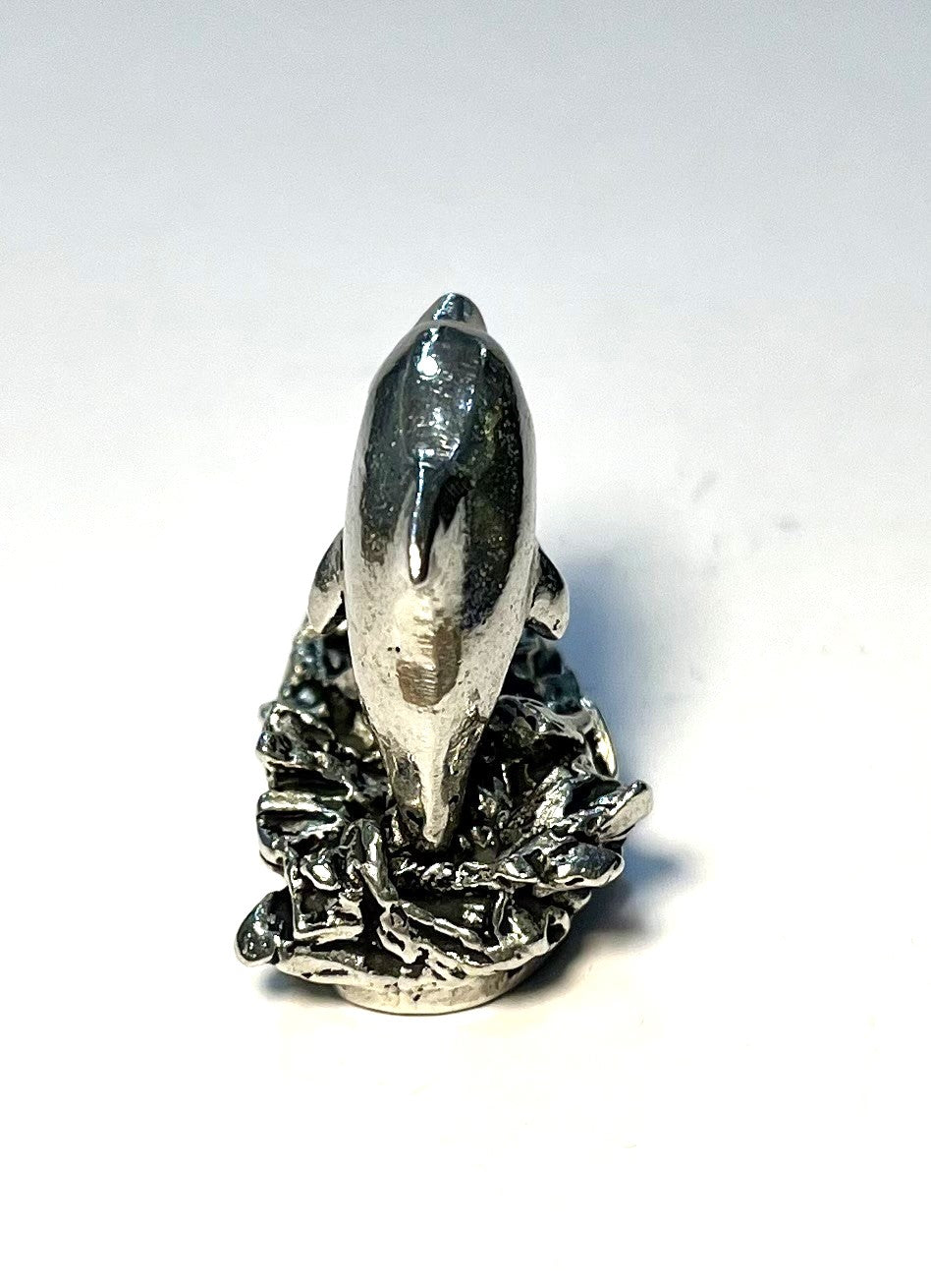 Cornish Pewter Leaping Dolphin Figurine