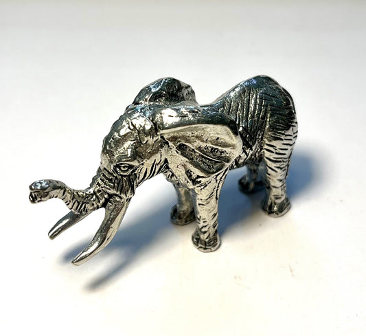 Cornish Pewter Bull Elephant Figurine