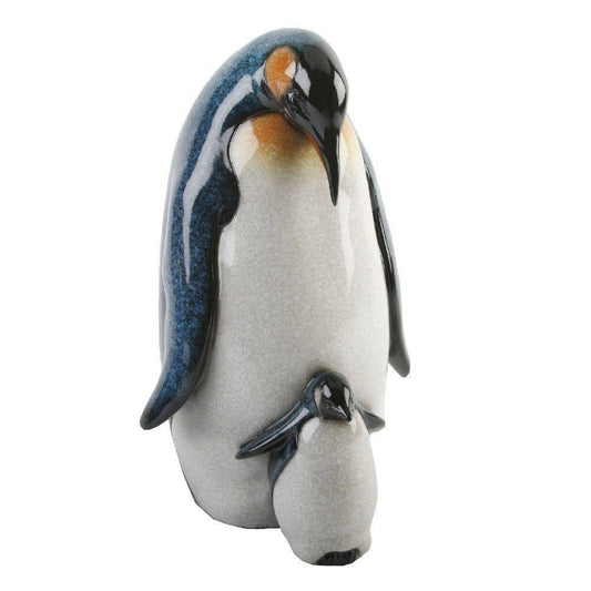 Polished Stone Effect Penguin with Chick