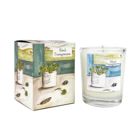 Black Pomegranate Scented Votive Candle, 9cl