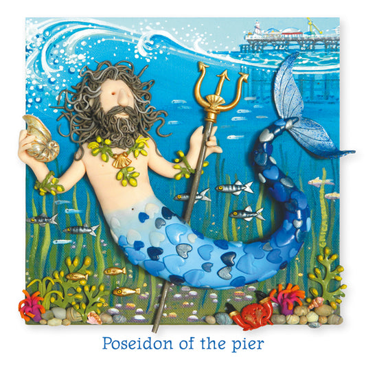 Poseidon of the Pier Greetings Card