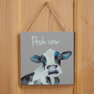 'Posh Cow' Cow Humour Plaque