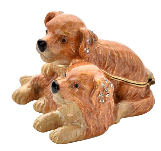 Pair of Puppies Treasured Trinket