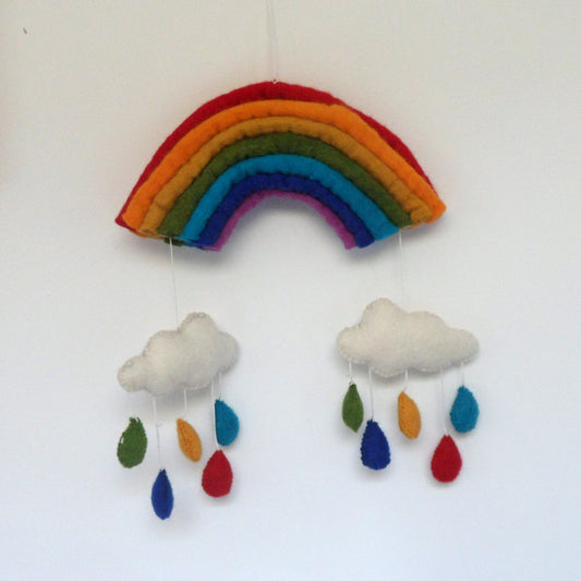 Handmade Felt Rainbow Hanging Decoration
