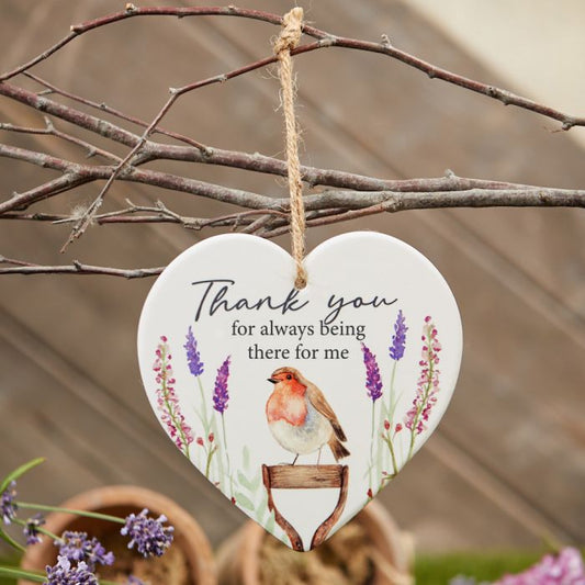 'Thank you for always being there for me' Robin Hanging Heart