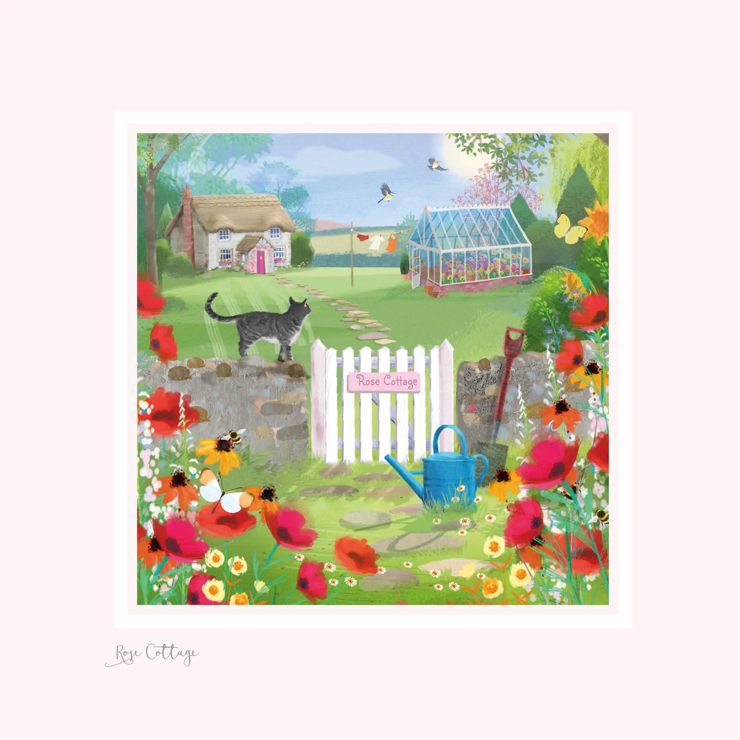 Heydays Rose Cottage Greetings Card