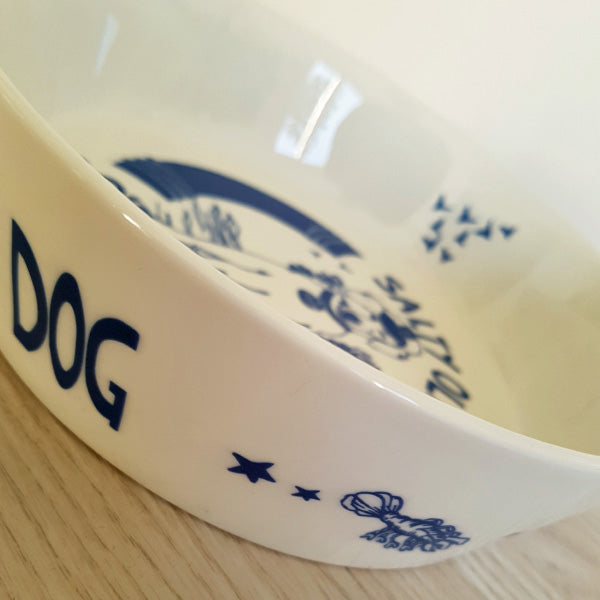 'Salty Sea Dog' Large Hand Decorated Bone China Dog Bowl