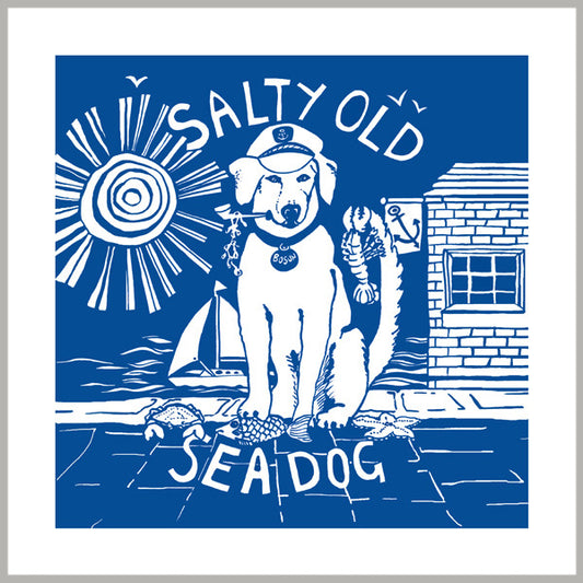 'Salty Sea Dog' Greetings Card