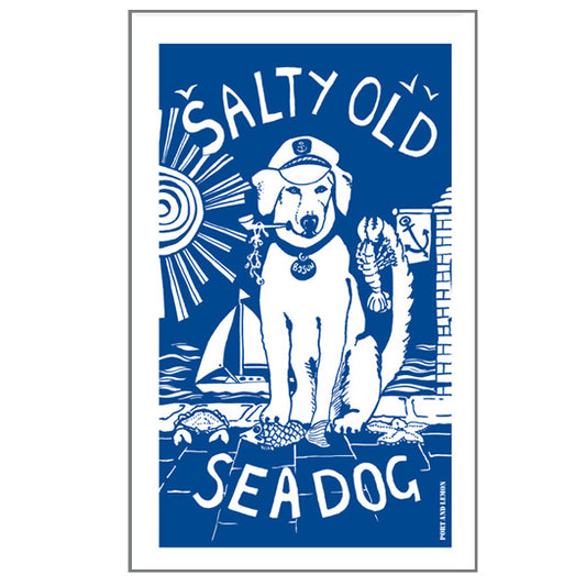 'Salty Sea Dog' Tea Towel