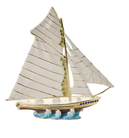 Sailing Boat Treasured Trinket Box