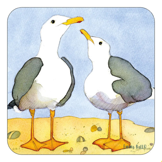 “Two Seagulls” Drinks Coaster