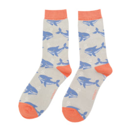 Whale Socks, Size 4-7